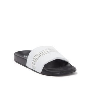Abound Womens Sloane Sandals Size 8 Black White Pool Slides Slip-On NWOB